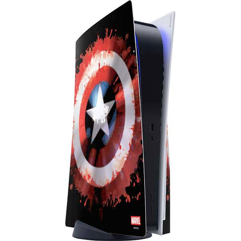 Marvel Captain America Star Shield PS5 Console Skin